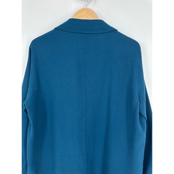 LAFAYETTE 148 100% Wool Coat Snap Notch Lapel Long Jacket Topper Cardigan - Picture 4 of 10